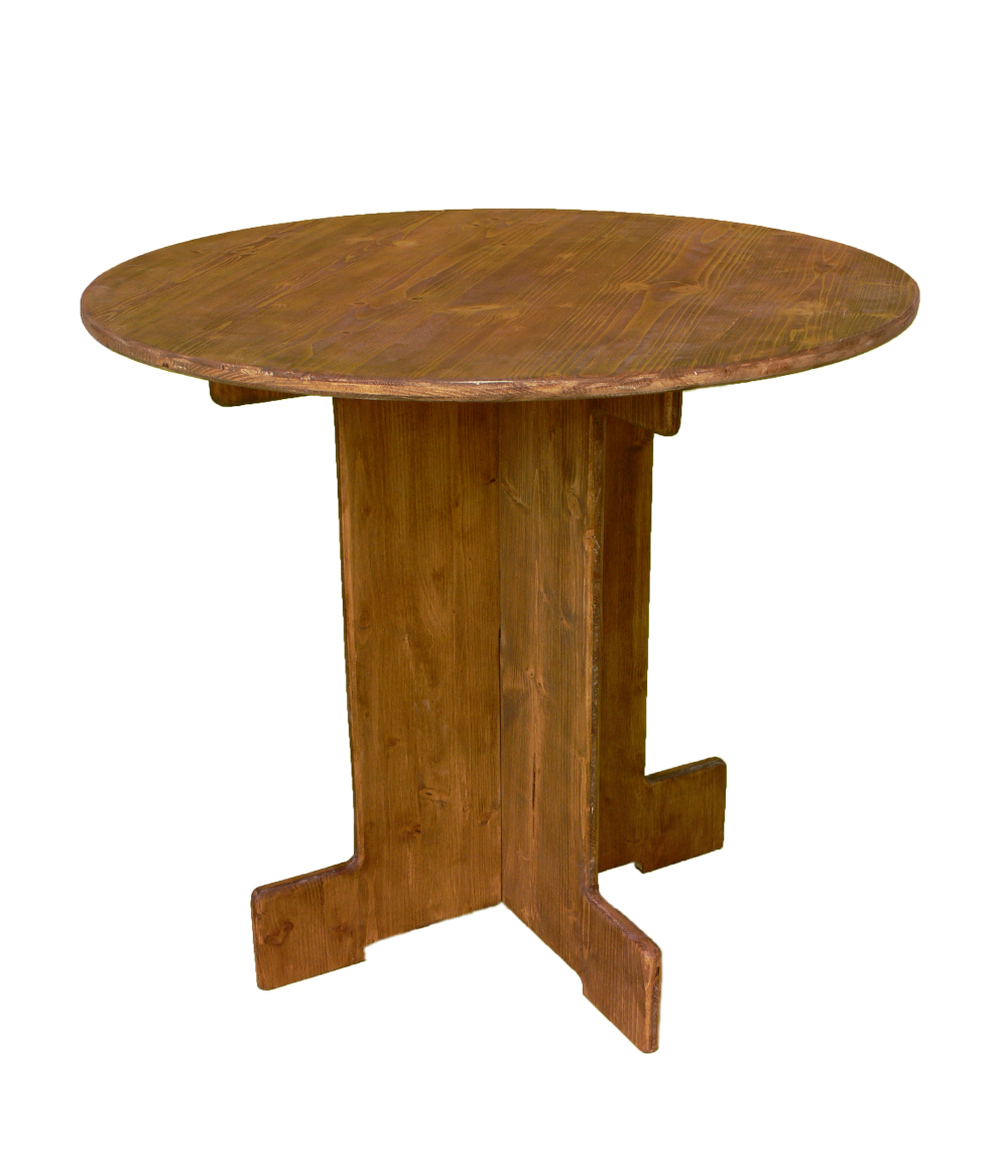 Table bistrot ronde en bois  Wood Stock Récéption  Gers en Gascogne
