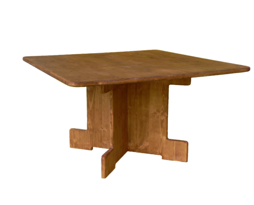 table basse carrée - location moblier bois - wood stock reception - gers - sud ouest
